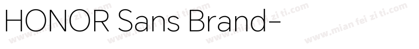 HONOR Sans Brand字体转换